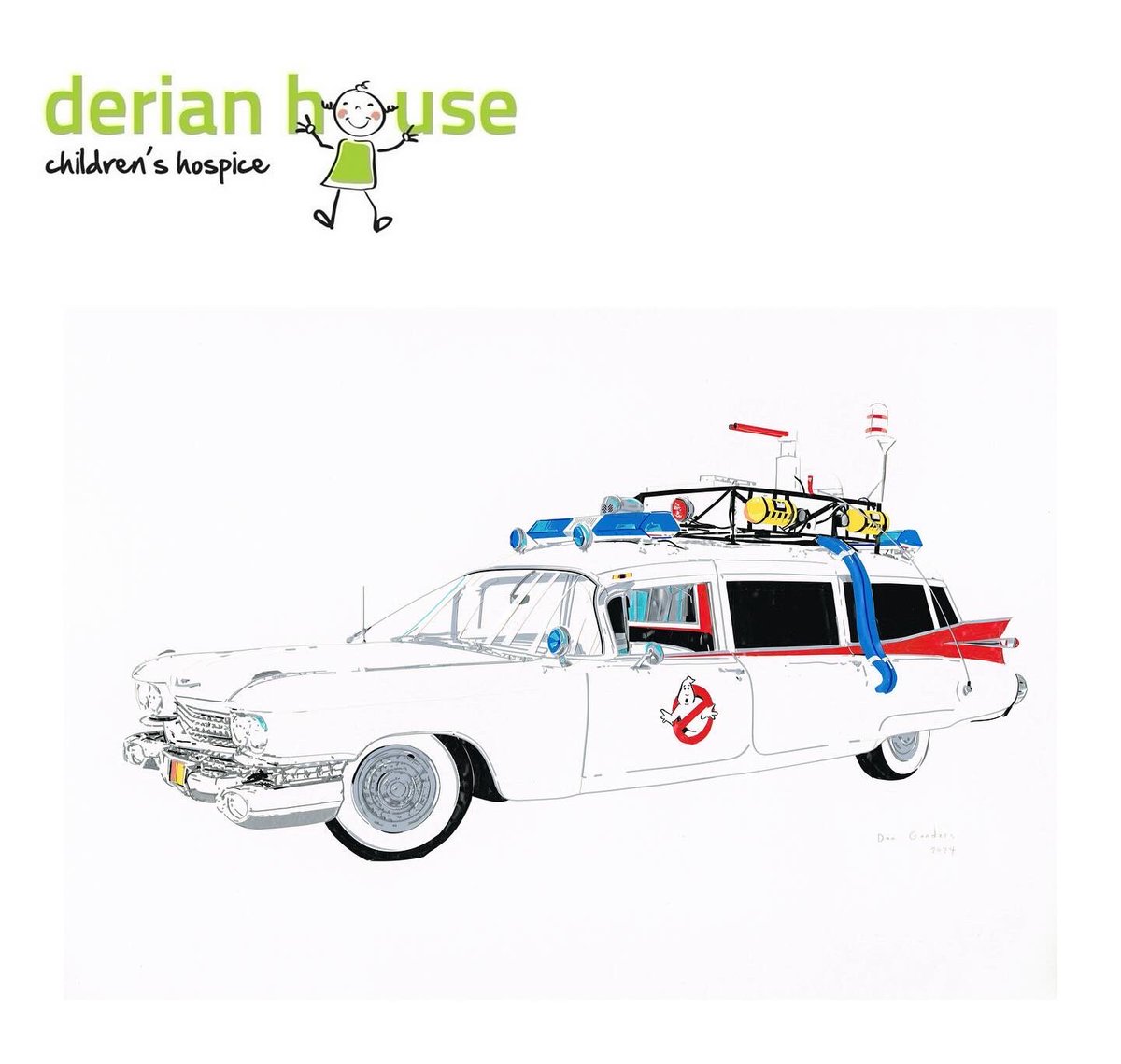 danielgenders's tweet photo. I’m THRILLED to announce an exciting partnership with @DerianHouse. 
Having supported the last two @StarsCarsEvents, I’m now thrilled to reveal that 20% from any future tape art car commissions will go directly to Derian House Children’s Hospice. https://t.co/5fOip7yaAD