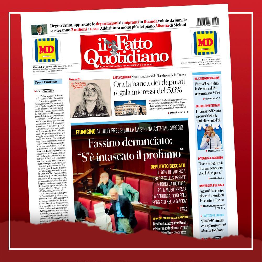 #Fassino denunciato: 'S'è intascato il profumo'.

Leggi #IlFattoQuotidiano👉ilfat.to/3Uvfcrh