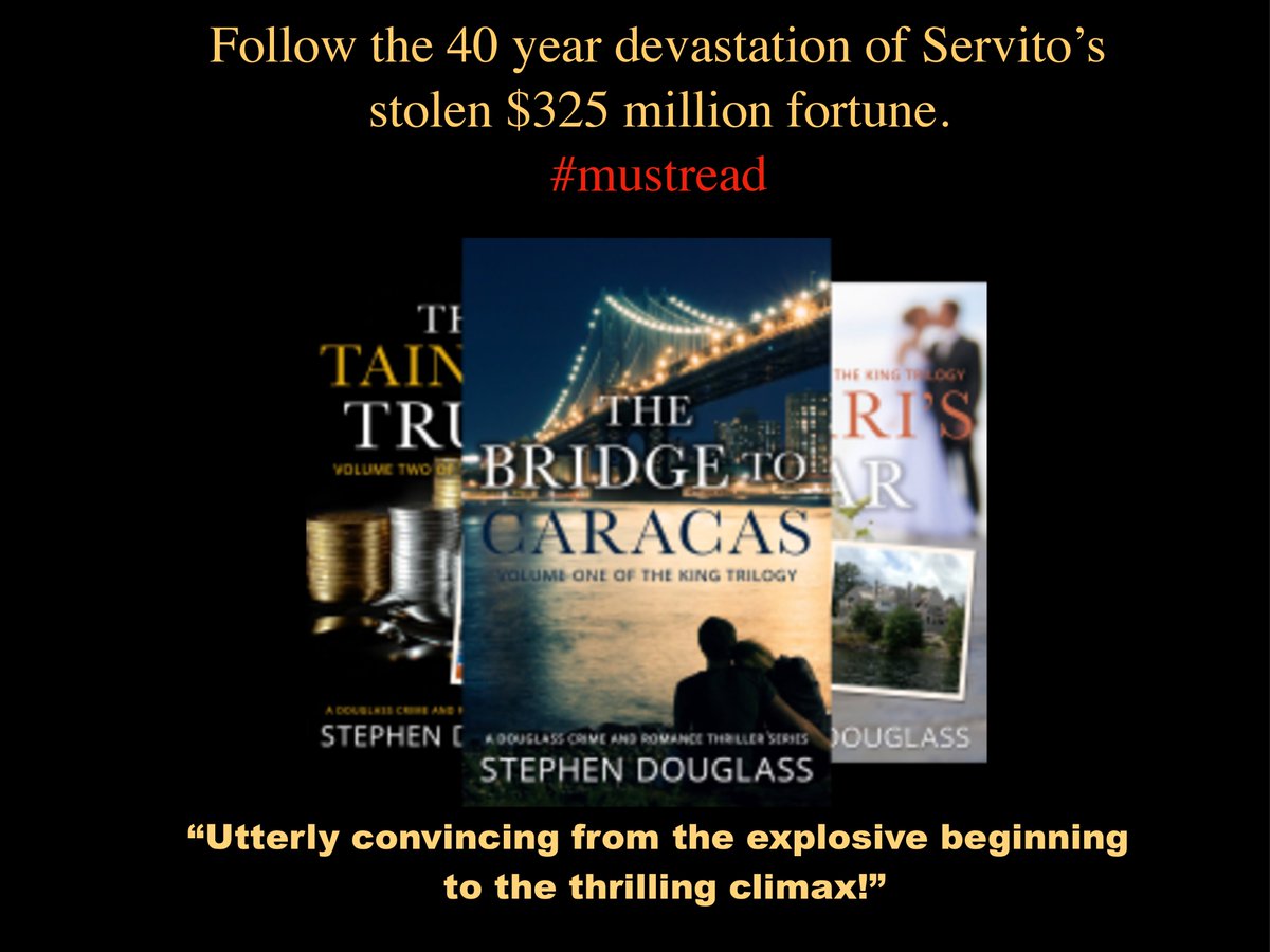 “Imagine stealing $325 million from the government and getting away with it…almost!” “I can’t get enough of this series! Read The Bridge to Caracas--and you'll definitely want to read the next two! ow.ly/UyIIC #series #books #Reviews