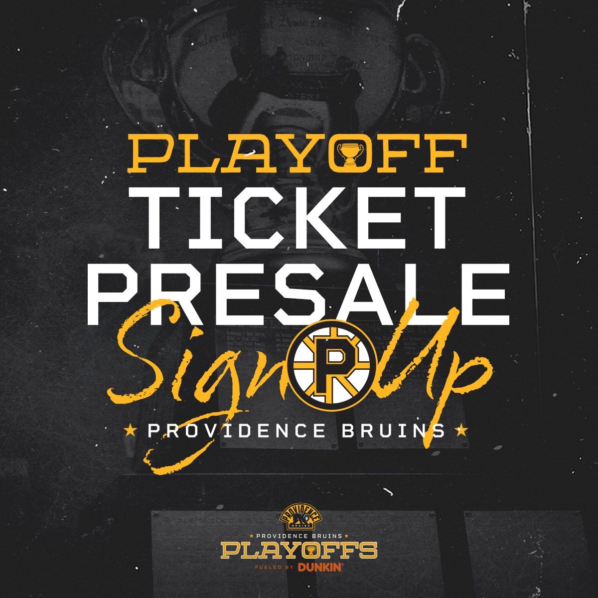 Get early access to Round 2 #AHLBruins Playoff tickets BEFORE they're available to the public! 🎟️ Just click to sign up for the P-Bruins Playoff Ticket Presale Wait List ➡️ bit.ly/3w2L8Kp