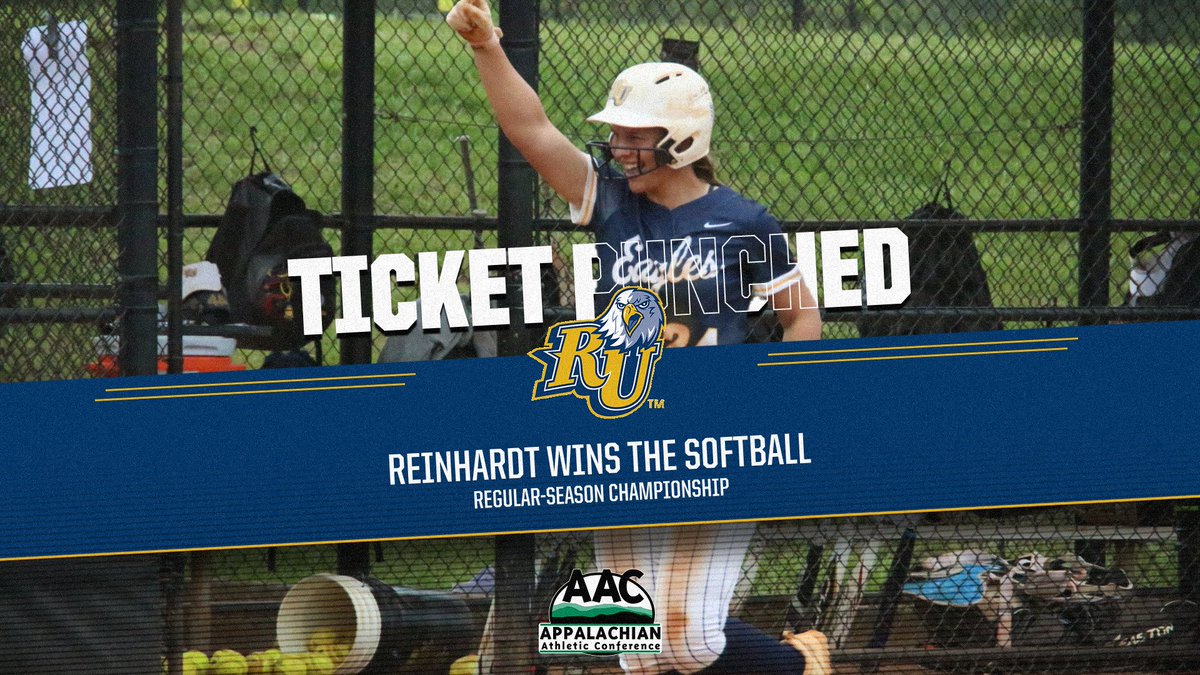 🥎CHAMPIONS🥎

With a twinbill sweep at Johnson, <a href="/RU_Eagles/">Reinhardt Athletics</a> secured the 2024 #AACSB regular-season championship and earned an automatic berth to the #NAIASoftball National Championship Tournament

The Eagles will be the No. 1 seed in next week's AAC Tournament

#ProudToBeAAC