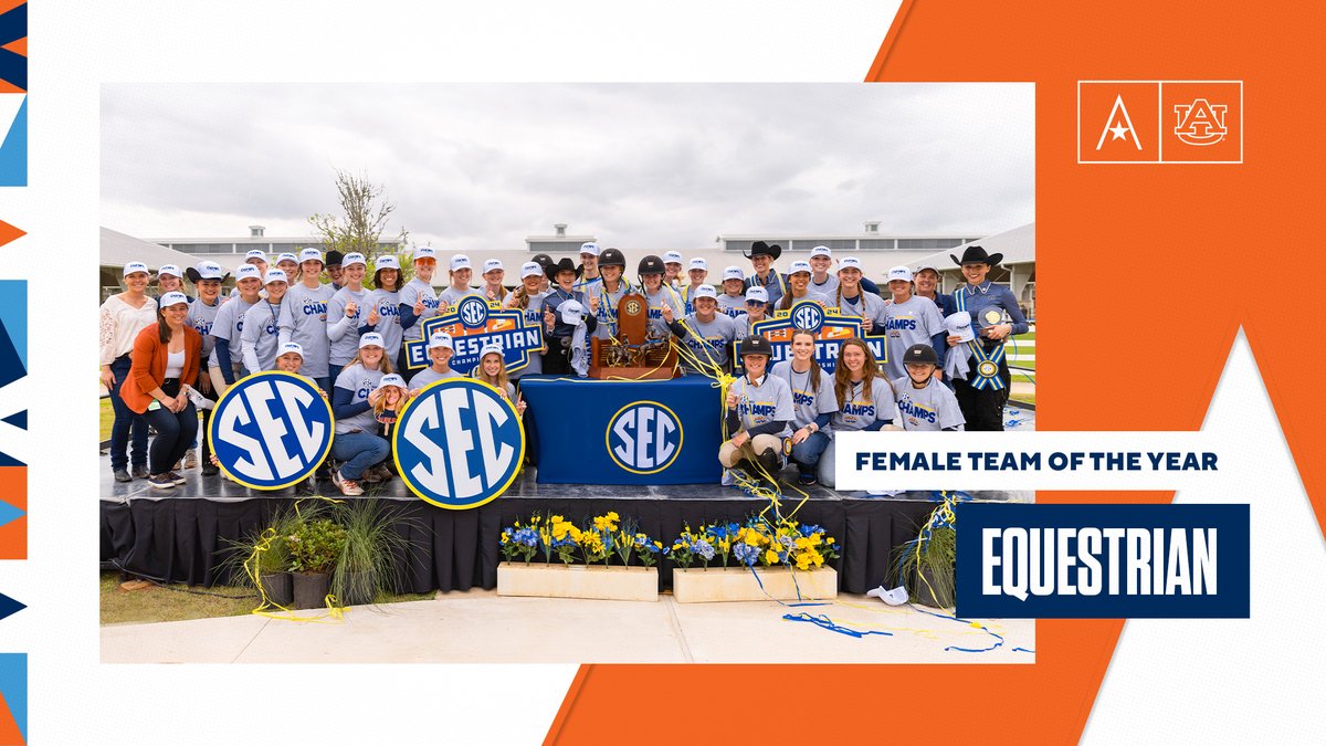 AuburnTigers's tweet photo. .@AuburnEQ takes home the award for Female Team of the Year!

#AUSPYS https://t.co/Z6aIHsLTGx