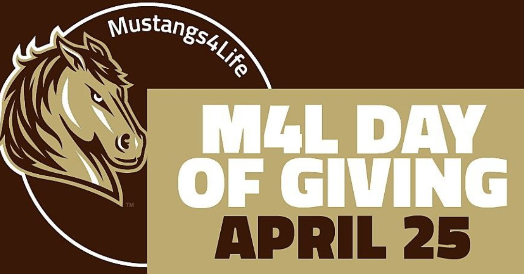 Attention Mustang Athletics supporters! Just two days away from M4LDay. Let's surpass last year's amount of $35,000. Various ways to support your favorite team and help meet numerous challenges during the day #LetsRide bit.ly/3JeJgB2 Donate: bit.ly/3jYeaRC