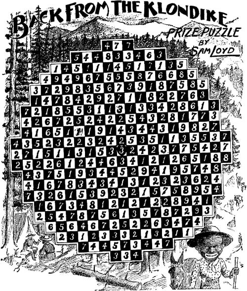 sevinpuzzles's tweet photo. Today in Puzzling History - 19th century puzzlemaster Sam Loyd published a new style of number-jumping maze in the New York Journal &amp; Advertiser on this date in 1898. Loyd's intention was to stymie those who use the Euler method of solving mazes by working backward from the end. https://t.co/5Zler5kxAM