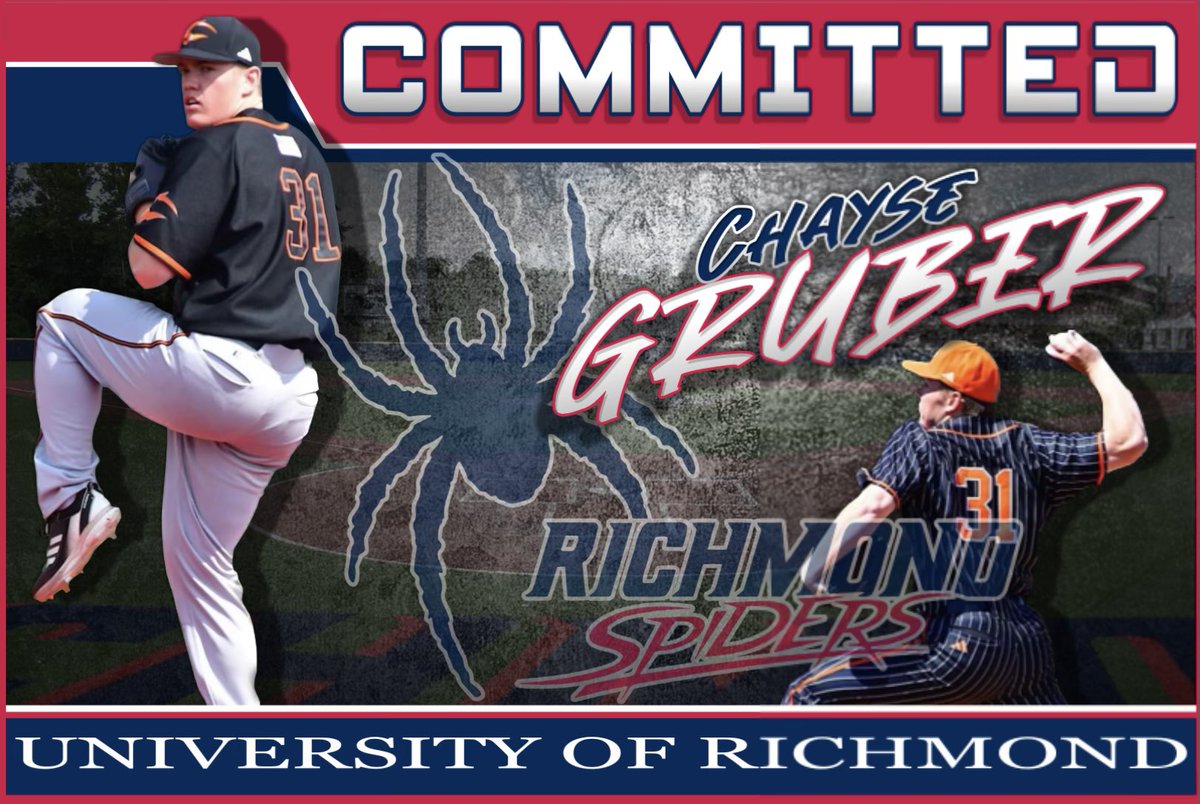 I am excited to announce my commitment to the University of Richmond to continue my academic and athletic career. Thank you to my family, coaches, teammates, and friends for helping me fulfill a lifelong goal of playing Division 1 baseball. Go Spides 🕷️