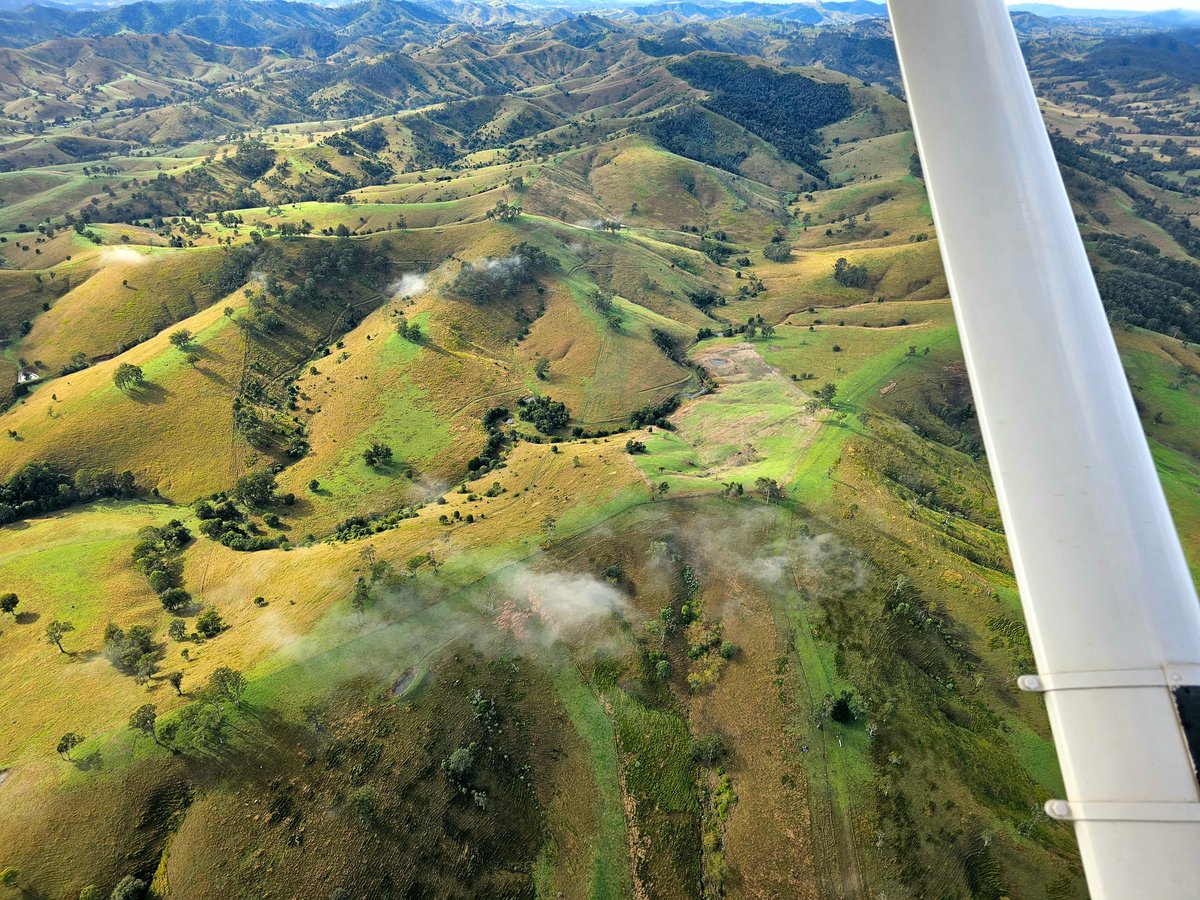 Rather delicate wisps of cloud over the hills of North NSW this morning.