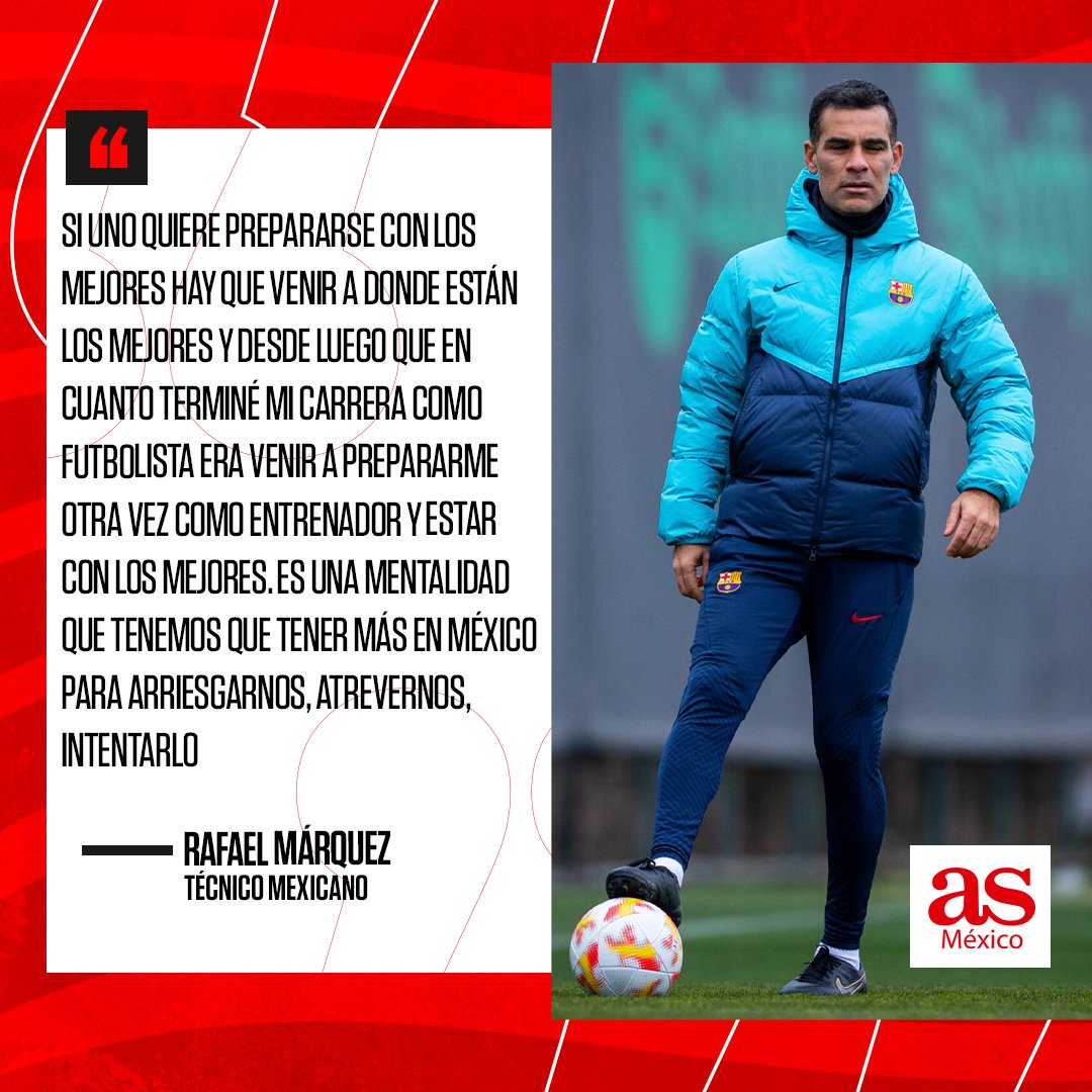 🗣️ Rafa Márquez hace la recomendación a futbolistas y entrenadores mexicanos para incrementar su nivel. Cambiar la mentalidad 🧠🔄 ➡️ goo.su/2Y46Wc