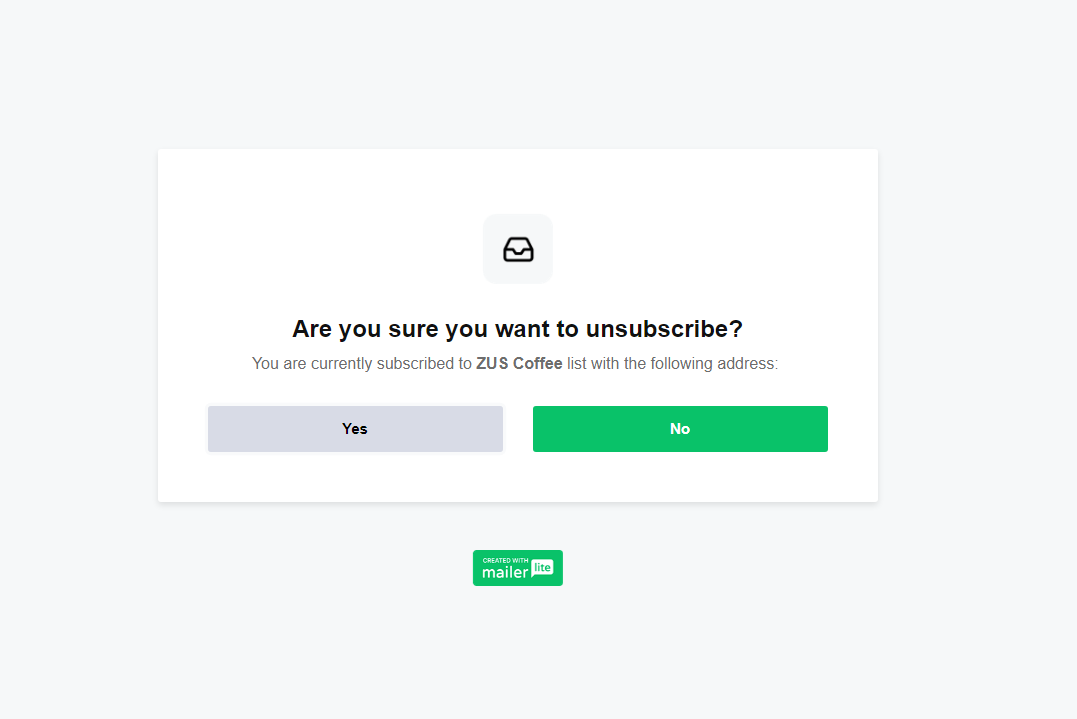 Sensible_Clem's tweet photo. @ZUSCoffee Not cool Zus, not cool.
Just note that it will be categorized as junk mail from now on. #spam #unsub #zuscoffee https://t.co/nGSe17H2Dk