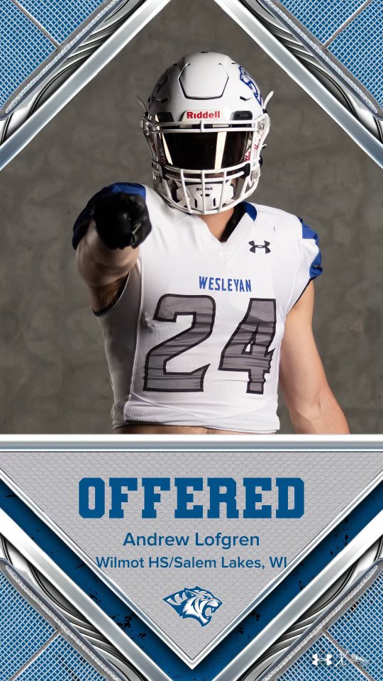 After an amazing visit and a great conversation with @CoachKretch @CoachDevericks and @Coach_Bernarde, I am honored to have received an offer from @dwtigerfootball!! Go Tigers!! 🔵⚪️ @WilmotSports @Wilmot_Football @ThrowItDeep