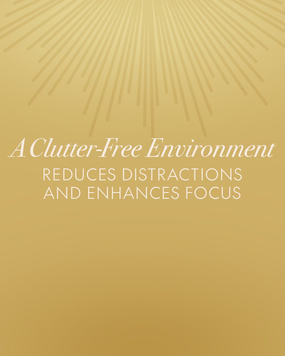 DrHalland's tweet photo. 🧹 Declutter Your Space, Amplify Your Focus 

Transform your workspace into a sanctuary of productivity and watch your focus soar 🦅

Did you know that the state of your workspace can significantly impact your mental clarity and creative output? 

It’s true—research shows that a clean and organized workspace can boost your focus, creativity, and efficiency. 

Here’s how a decluttered space leads to a decluttered mind:
🔹 Enhanced Creativity: A study found that individuals in an organized environment were twice as likely to be creative compared to those in a cluttered space. Clear your desk, clear your mind!
🔹 Better Concentration: Clutter competes for your attention. Reducing it can minimize cognitive overload, allowing you to concentrate better. With fewer distractions, your brain can focus on the tasks that matter.
🔹 Efficient Brain Power: A tidy workspace can help you process information faster and more efficiently. Without the extra stimuli of clutter, your brain doesn’t have to work as hard to filter through unnecessary information.
🔹 Stress Reduction: Visual chaos leads to mental chaos. A streamlined workspace reduces stress by creating a serene environment where thoughts flow more freely.

Simple Steps to Optimize Your Workspace:
1️⃣ Keep only what you need at arm’s reach.
2️⃣ Use organizers to maintain order.
3️⃣ Regularly clean your workspace to keep it inviting and functional.
4️⃣ Personalize your space subtly to inspire creativity without causing distraction.

🌟 Start today! Even small changes in your environment can lead to big improvements in your mental focus and creative abilities. 

#DeclutterYourMind #WorkspaceWellness #FocusBetter #ProductivityTips #CreativeSpace