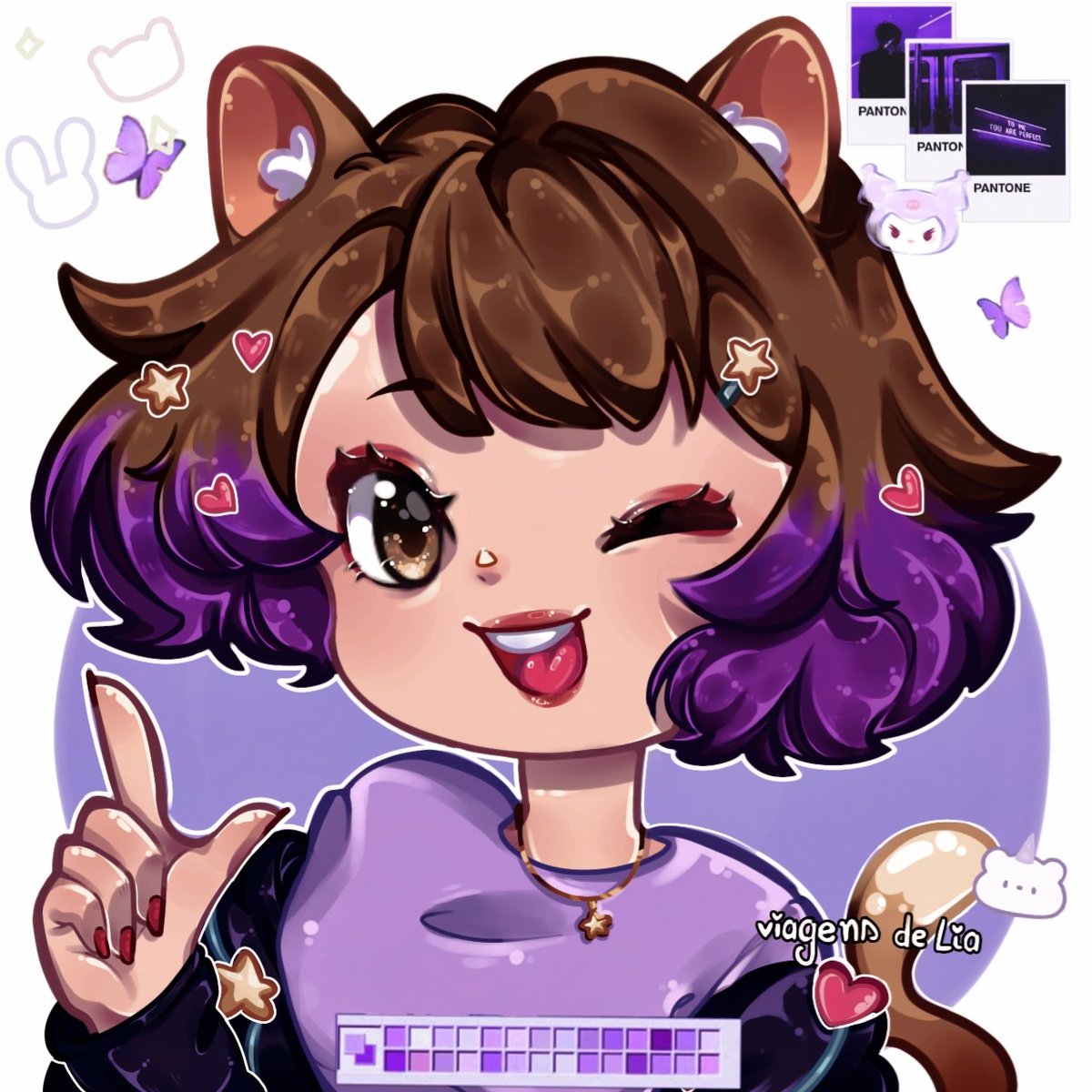 Hi galeria tudo bom?? Eu sou a Lia, satisfação ksksks eu faço umas artes e fanarts, espero q gostem.>~<♡ #NewProfilePic #art #artist #ocart