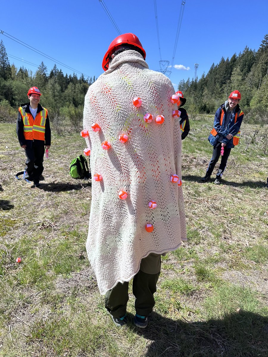 Had the best Earth Day at one of my favourite places, @ubcforestry Malcolm Knapp Research Forest teaching about invasive plants with some fun activities to learn about dissemination and management. The urban forestry students are great sports throwing Velcro’d golf balls at each