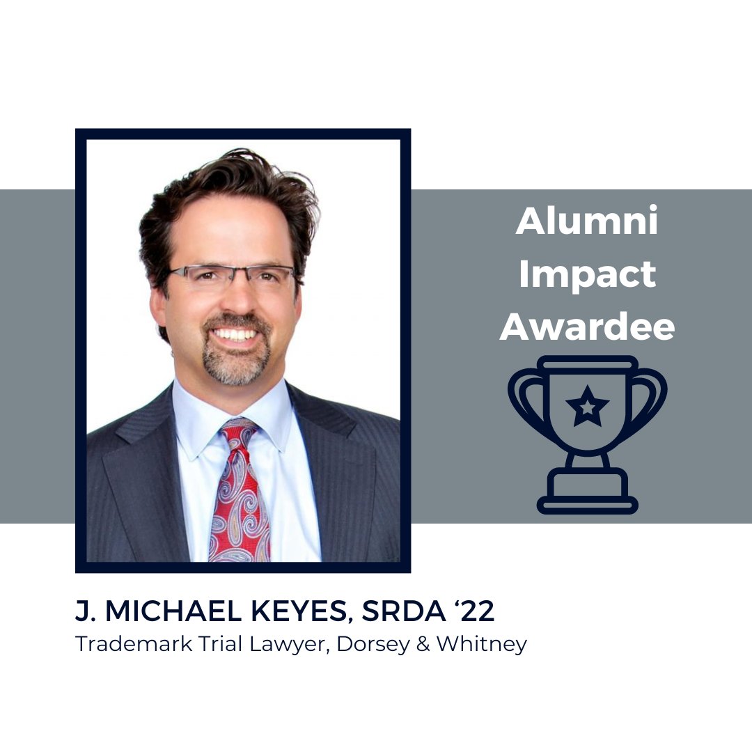 J. Michael Keyes, SRDA '22 represents globally-renowned companies and brands in high stakes trademark and advertising disputes with @DorseyWhitney. Mike is this year's #UConnSPP SRDA Alumni Impact Awardee! Learn more about him in our latest news story publicpolicy.uconn.edu/2024/04/27/202…