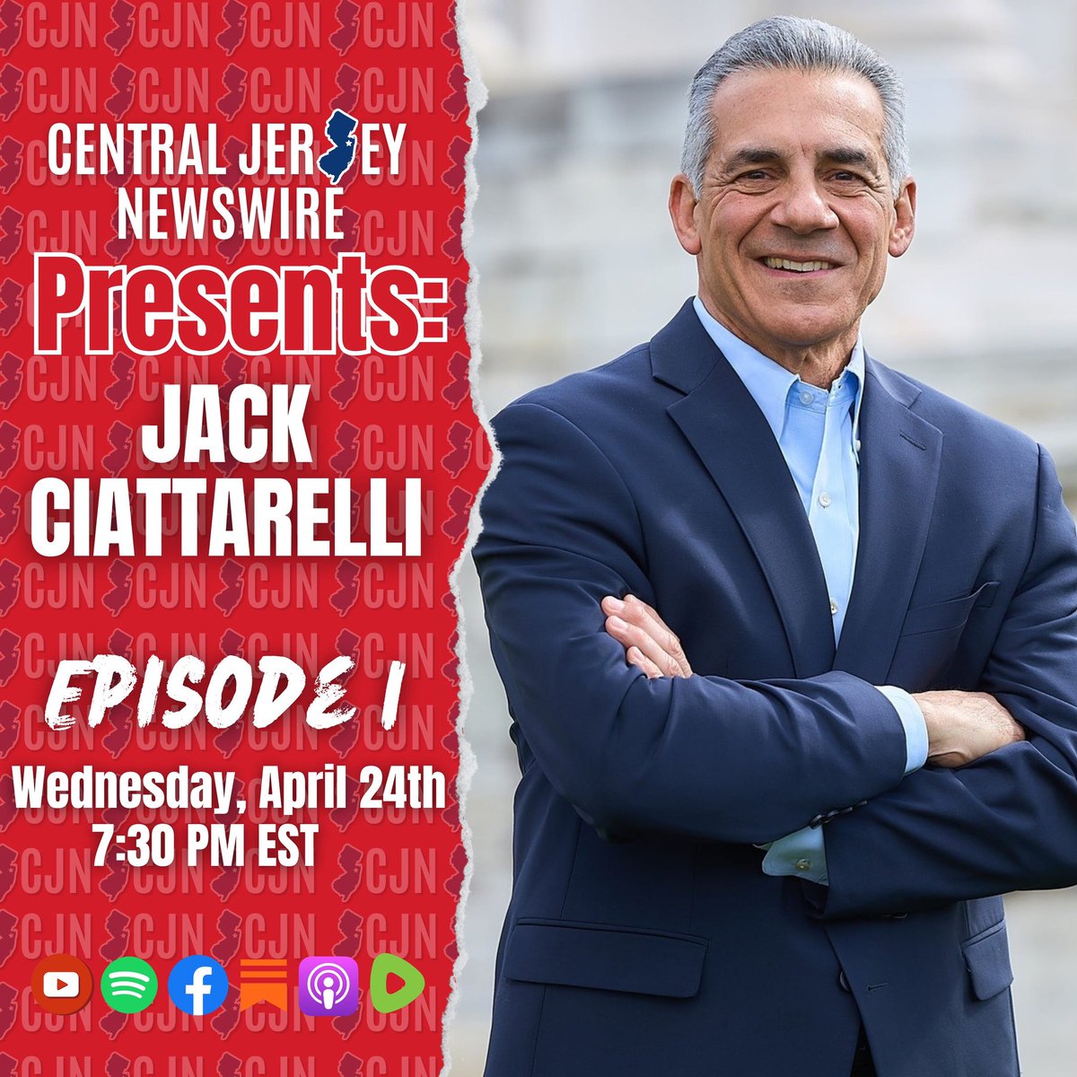 The Podcast is finally here! CJN Presents: 2025 candidate Jack Ciattarelli. Hear about Jack’s vision for New Jersey, his humble beginnings in Raritan, why it’s called “gravy” and not “sauce,” and his idea for a Bowl Game here in the Garden State. 👉🏼tinyurl.com/ykdwhhkc