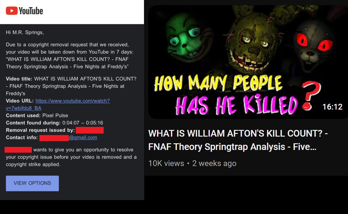 DevSprings's tweet photo. ‼️RETWEETS APPRECIATED‼️

I have received a false copyright take-down request on one of my videos. There is no content used called "Pixel Pulse" and the guy claiming to own the content in my video does not own any of it.

Please revoke this claim, more info in thread @TeamYouTube https://t.co/drA3wQTOjY