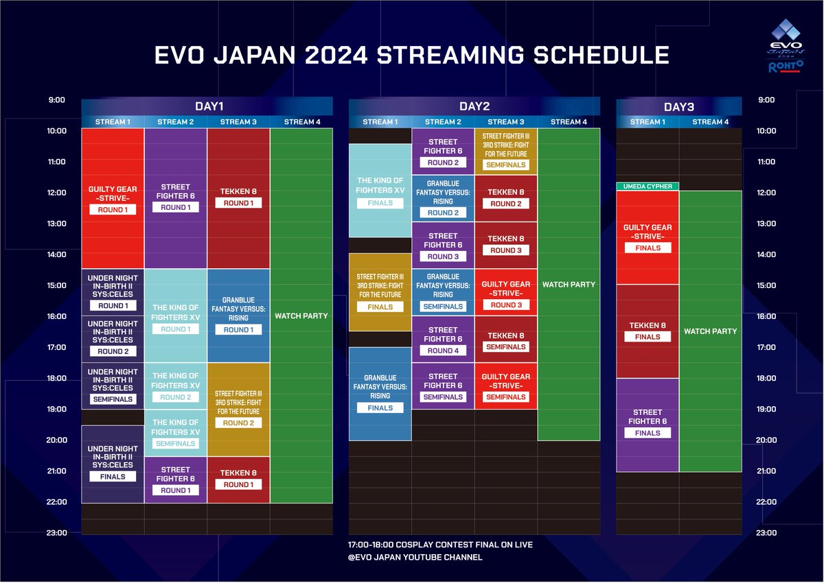 I will be streaming an on-site English watch party from the #EVOJapan2024 venue! No professional, esports commentary; just some fans enjoying hype matches live and in person. I'll bring some extra headsets for any overseas guests who want to hop on over the weekend!