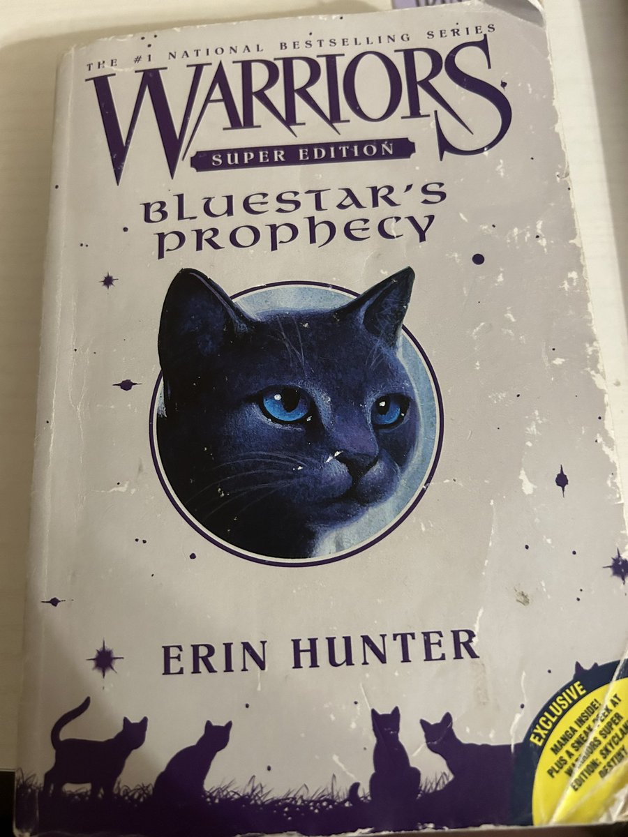 Rereading Bluestar’s prophecy, i have read it a lot more then other books in the series cause it has been my favorite for a while, so it is in bad shape