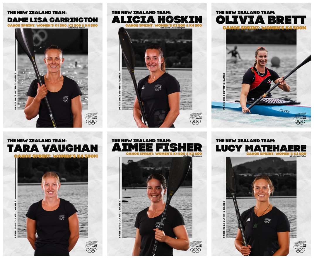 We are thrilled to announce our incredible Canoe Sprint wāhine to the team for the Paris 2024 Olympic Games.

This will be our largest ever women’s canoe sprint team for the Olympic Games, with six athletes set to wear the fern in Paris!

#EarnTheFern