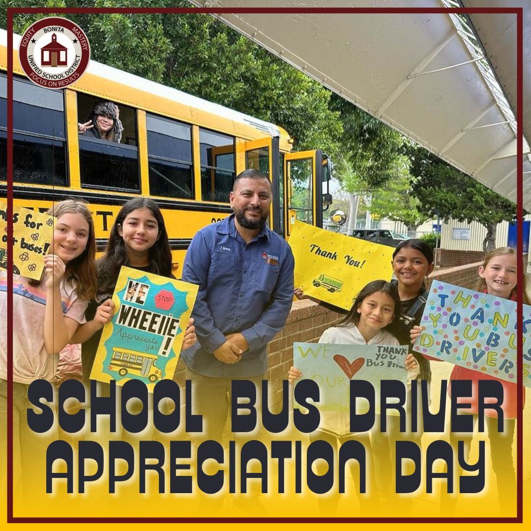 Today is School Bus Driver Appreciation Day, and Ekstrand Elementary students showed  how much they 'wheelie' appreciate BUSD bus drivers with creative signs. Thank you to our transportation team for helping our students travel safely to and from school!