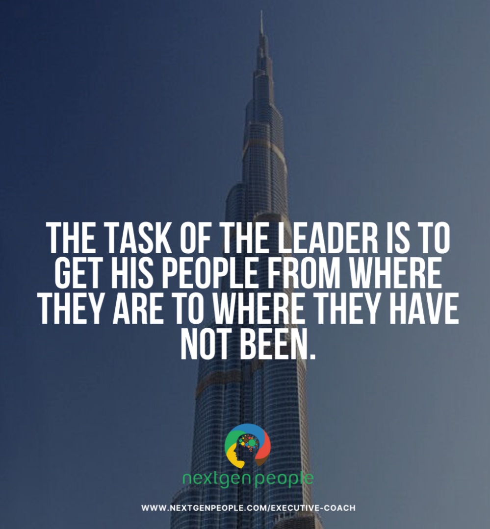 The task of the leader is to get his people from where they are to where they have not been. 
.
.
.
.
#drlepora #nextgenpeople #LeadershipJourney #GuidingForward #InspireProgress #LeadershipVision #TrailblazingLeaders