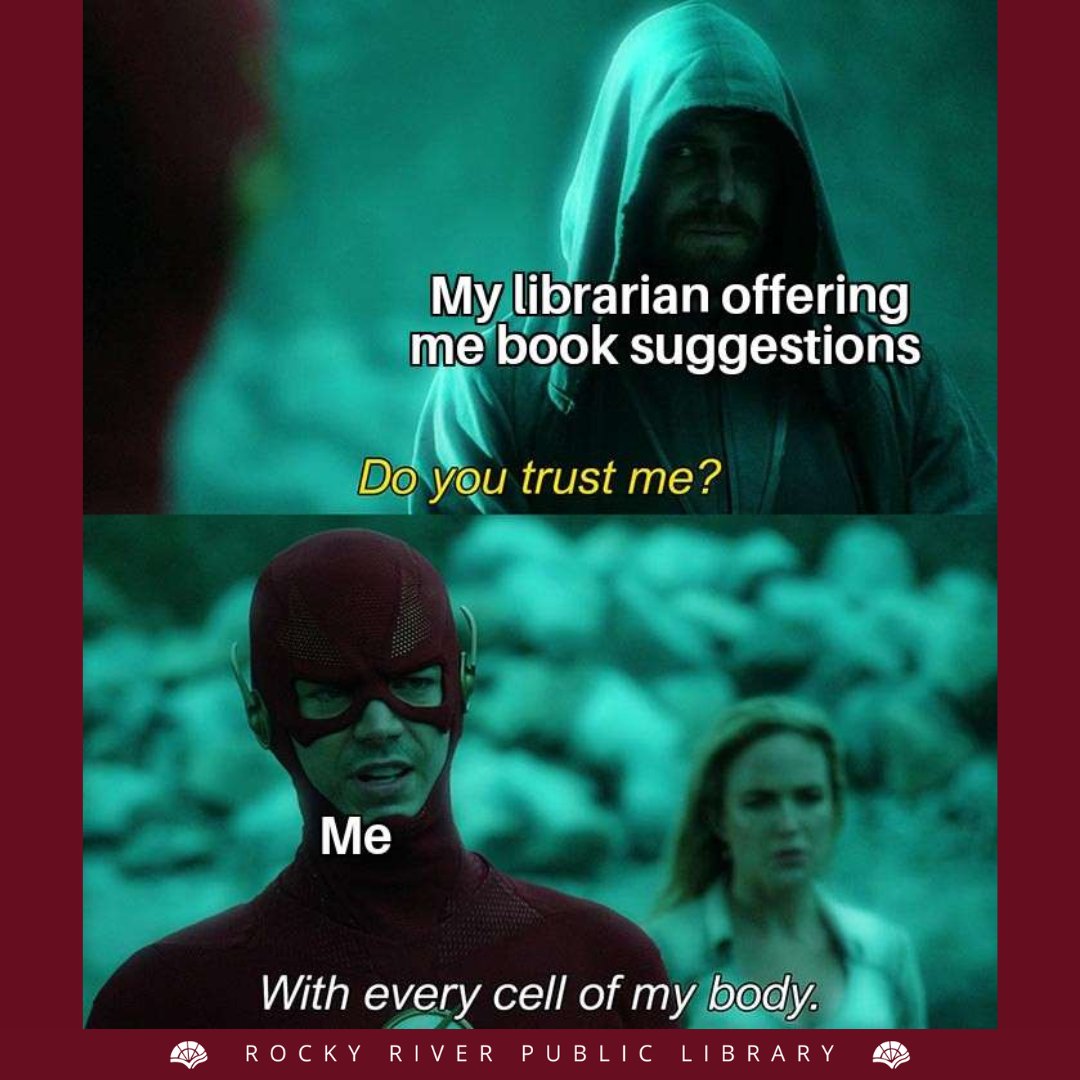 What was a good recommendation that you got? #Librarymemes #bookmemes #libraries #Flash #Arrowverse