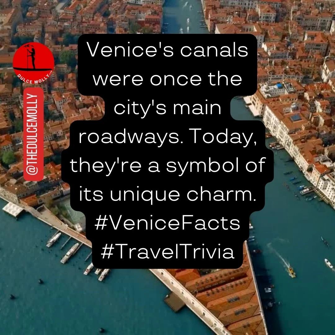 Venice's canals were once the city's main roadways. Today, they're a symbol of its unique charm. #VeniceFacts #TravelTrivia