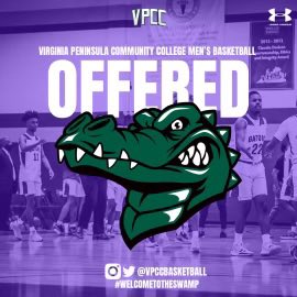 Blessed to receive an offer from Virginia Peninsula Community College #AGTG 🙏🏾