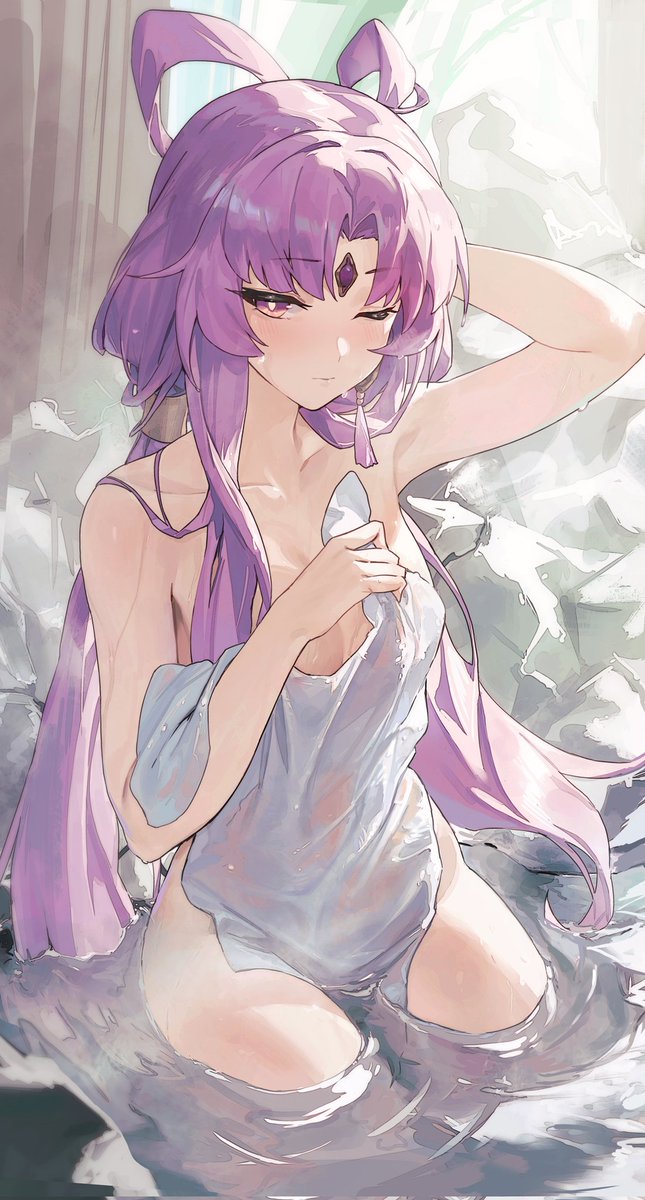 DlVINEOMNISCIA's tweet photo. Tired after a long work day, sometimes she just likes to relax in the hot springs https://t.co/iKMySvsZ9O