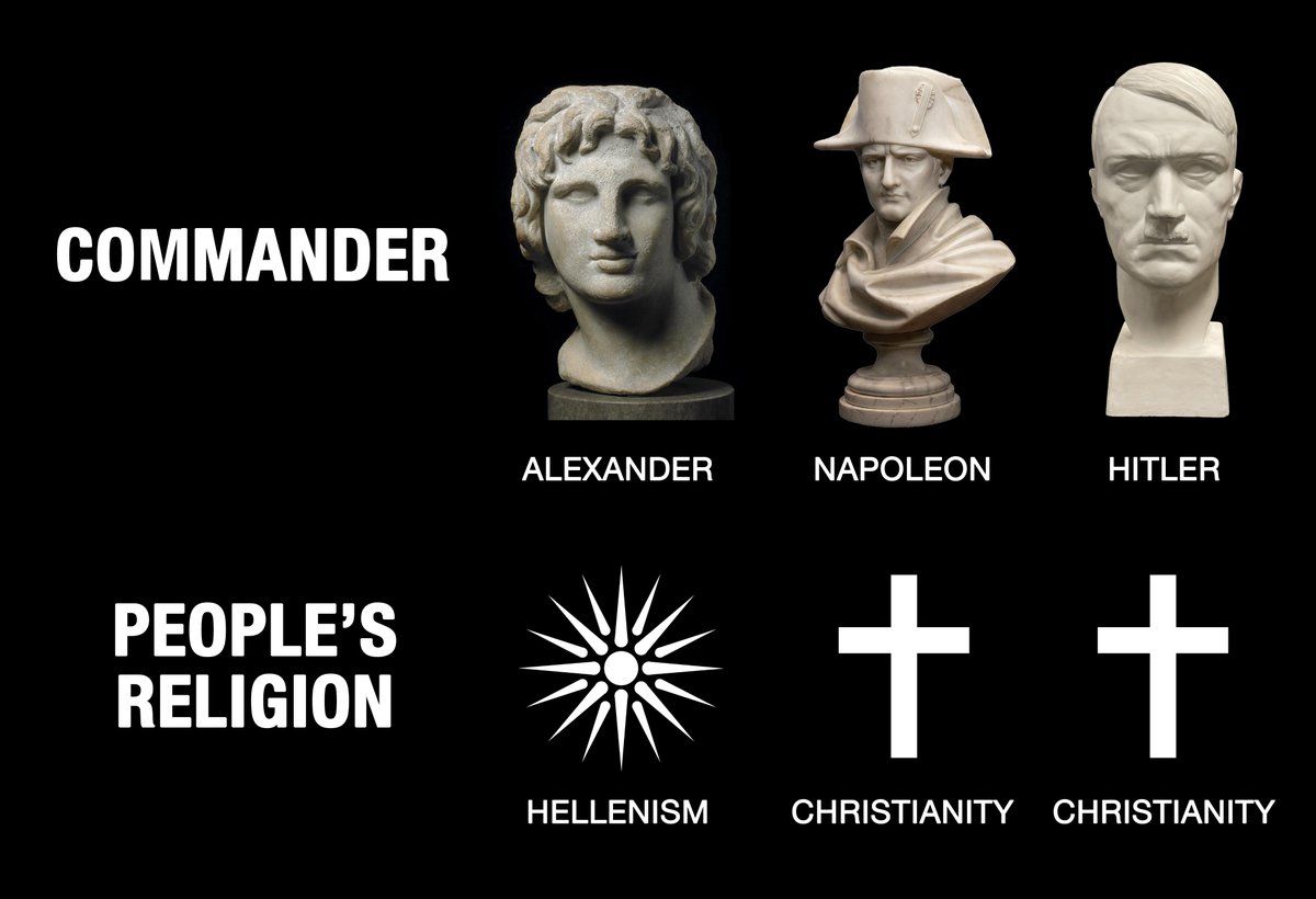 The reason Alexander's conquests succeeded where Napoleon's and Hitler's failed was because the Greeks worshiped the Olympians, whereas the French and Germans worshiped the God of Israel.