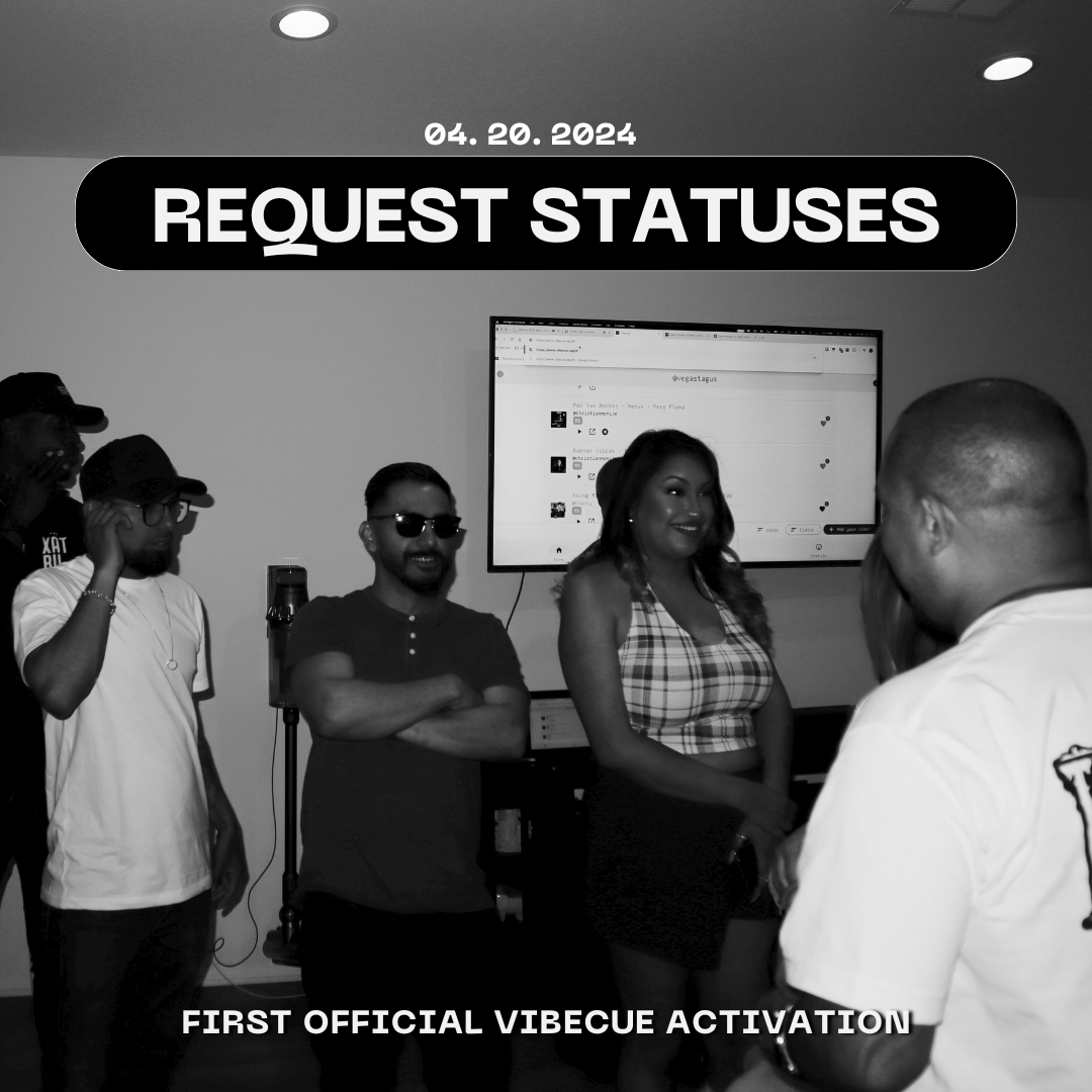 vibecueapp's tweet photo. Saturday was a great success, and we are excited to highlight all the new features over the next few days. 

The first feature we will be highlighting is: Request Statuses 

Stay tuned!

#DJs #DJTech #MuExTech #Songrequest https://t.co/MSbHT3WwCR