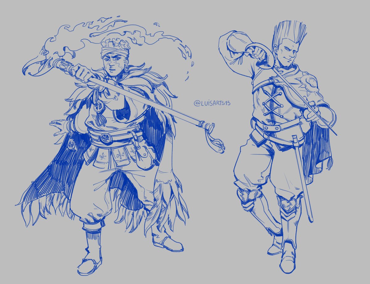 Polnareff and Avdol for my Medieval Stardust Crusaders AU