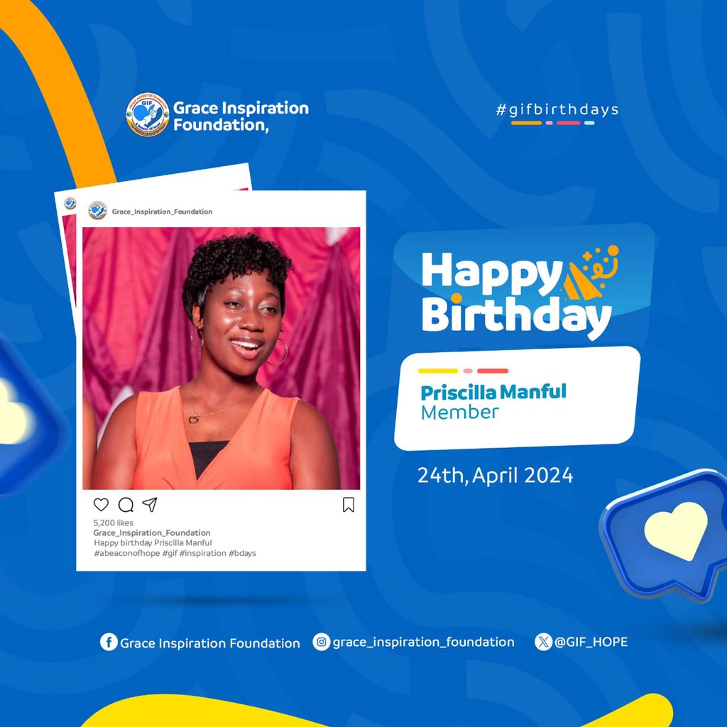 Happy birthday  Ms Priscilla Manful🎉🎉🎉
God bless you for being part of this great vision ✊🏻

#gif
#Abeaconofhope