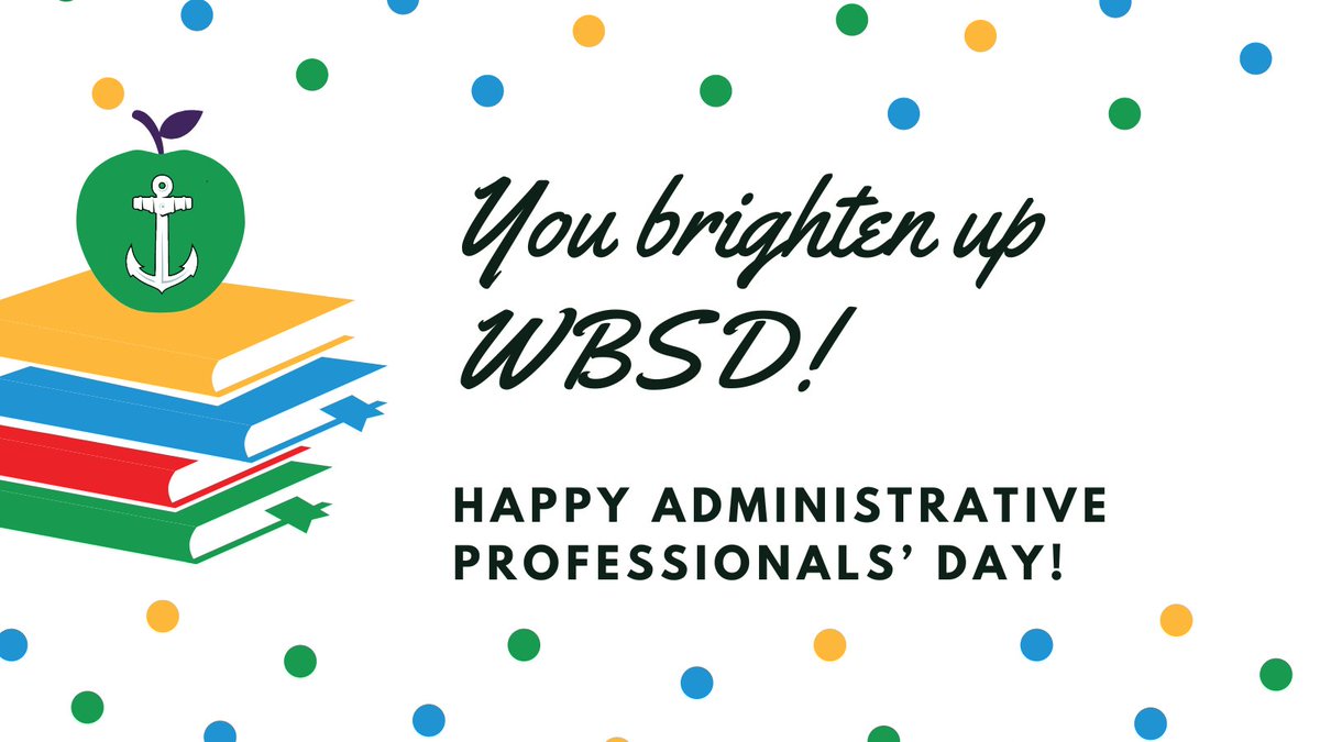 🌸In honor of Administrative Professionals Day - THANK YOU for the incredible work you do each day to keep our schools running smoothly. #onlyWB #AdministrativeProfessionalsDay