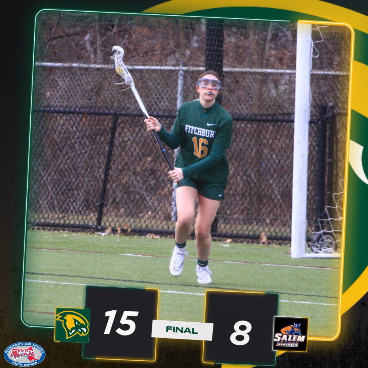 Women's lacrosse took down the Vikings of Salem State this evening, giving them their first MASCAC victory.