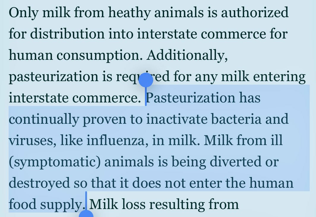 @DrEricDing If milk from diseased cows is diverted and destroyed as they claim here x.com/RickABright/st… (attached), how is packaged milk for sale on store shelves testing positive?