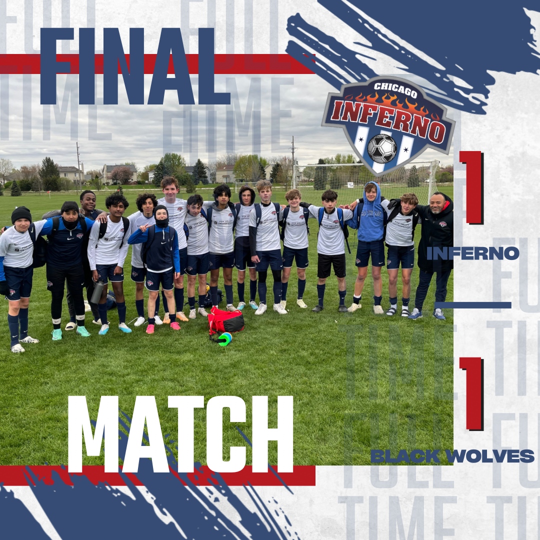Chicago_Inferno's tweet photo. 🔥Our Chicago Inferno 2009 Premier Boys squared off against the Black Wolves in a thrilling NISL conference game, ending in a fierce 1-1 tie! Nice game, Inferno! 🐺💥⚽ #NISLSoccer #ChicagoInferno #GoInferno https://t.co/s6LtJwTt5L