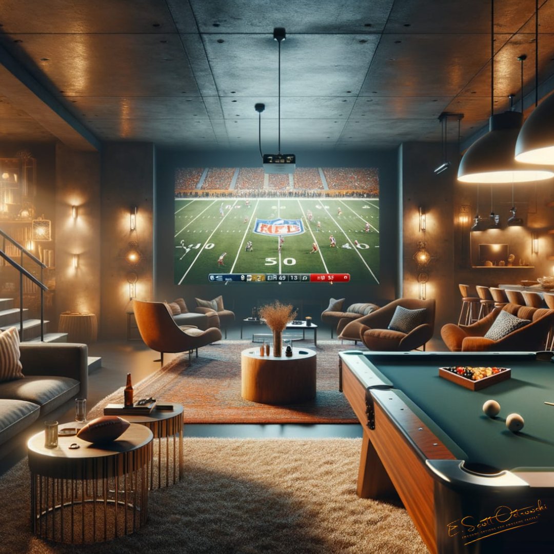 🏡 Designing a Man Cave: Space for Relaxation and Entertainment 🎱 bit.ly/mancavespace #mancave #basement #billiards #tv #bar #football #relaxation #entertainment #yourhome #hometrends #homedecor #modernhome #naperville #aurora #chicagoland #chicagosuburbs #chicago #illinois