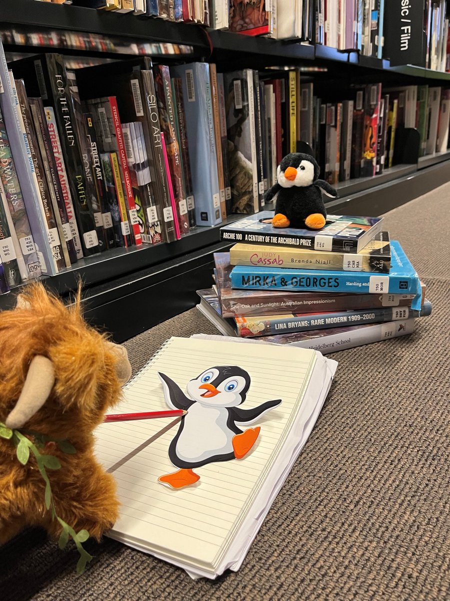 For a lightly belated #WorldArtDay Clementine has been using our art books as inspiration for drawing a portrait of Luna. 
#ClementineAdventures #PMIVicHistoryLibrary #LibraryCollections #Bookstagram #ArtBooks