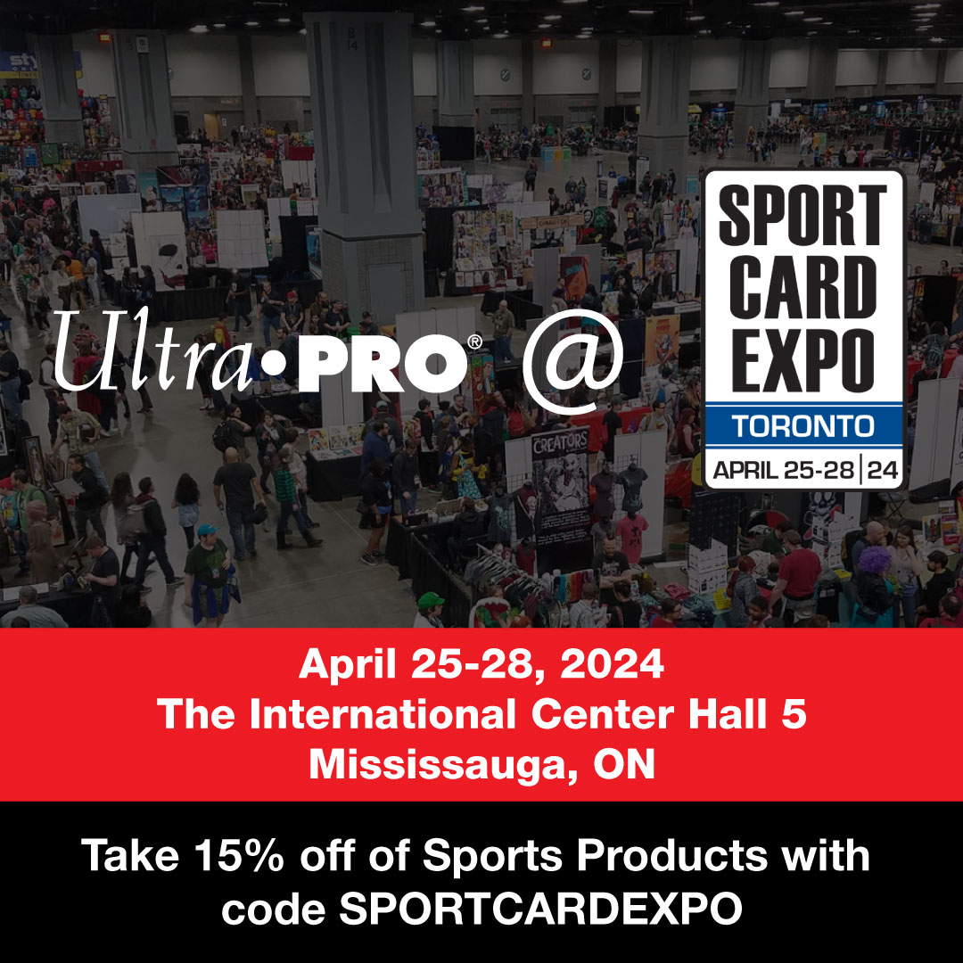 Gear up for a sports card frenzy at the Toronto Sports Card Expo! 🃏🏀  Make sure to stop by the Ultra PRO booth, to pick up protection for every valuable card you find.

🗣️ Can't make it? Shop our online sale: bit.ly/44dxkZW 

#TorontoCardShow #TheHobby #UltraPRO