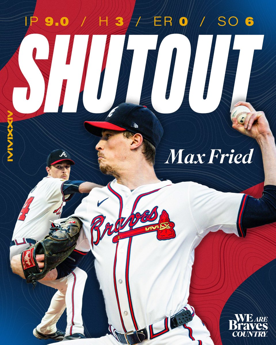 Nine innings. 92 pitches. @MaxFried32 | #BravesCountry