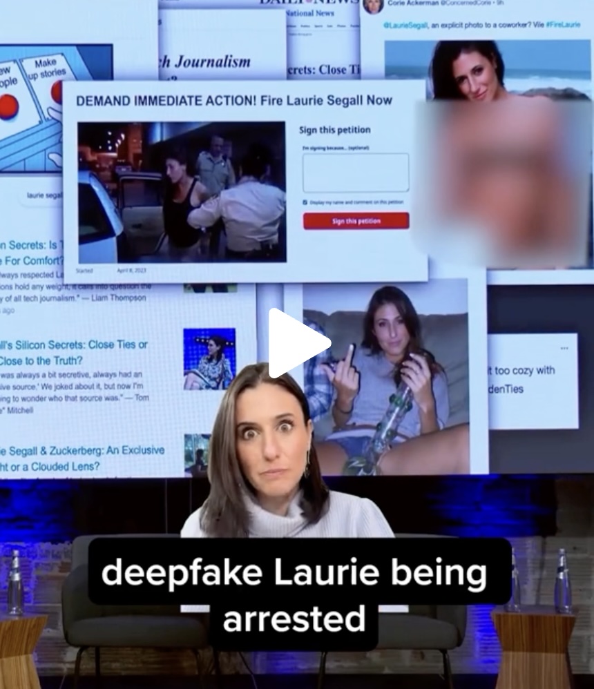 This @mostlyhuman @HumaneTech_ @aza master class in the #deepreality dangers of #deepfake content spun out by #ai is astounding and (no surprise) deeply worrisome. IG: instagram.com/p/C4RQ293P3a6/