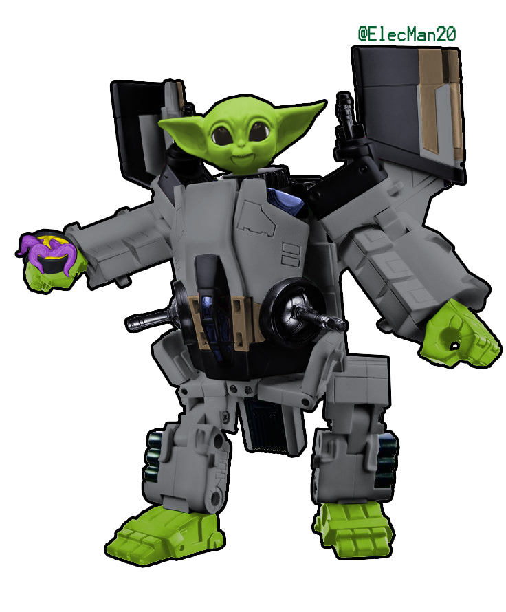 Transformers x Star Wars: Grogu Thanks to my friend @LordzeroEvilEye for the idea. #Digibash #Transformers #StarWars #Grogu #TransformersCollaborative