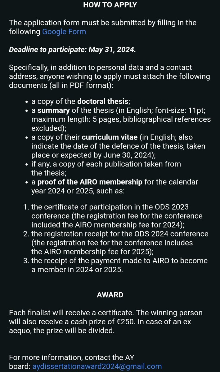 @EUROonline_News Thank you for sharing our call for #AYDA2024 😊 This is the link to send the application: docs.google.com/forms/d/e/1FAI…
In the pictures there is the full call with all the requirements and details #orms