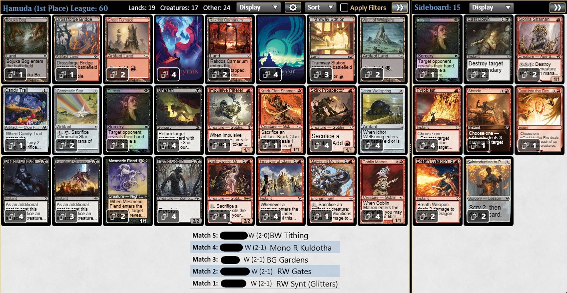 #2🏆 BR Moggwarts , thx @hamudao3 for the sideguide, and for the help in building a list more adapted to the league meta And I would like to say that the sideguide was worth every cent, it helped me a lot @fireshoes @PauperDecklists