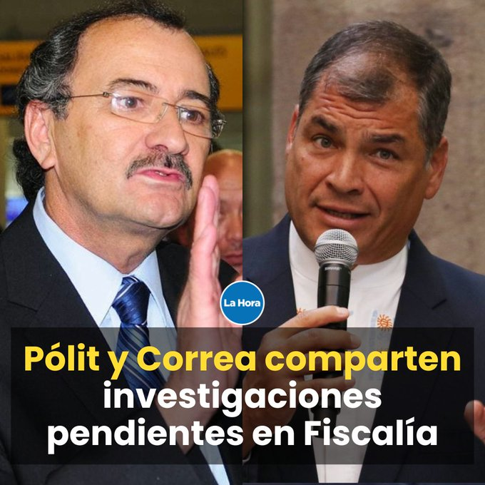 <a href="/MashiRafael/">Rafael Correa</a> JOVENES: La Patria sigue sufriendo la decada saqueada. Muchos proyectos manoseados tambien x el contralor de lujo: Hidroelectricas Manduriacu y Toachi Pilatón.  Hoy preso en el Federal Detention Center FDC downtown Miami x la justicia d USA x lavado d activos de coimas #Odebrecht