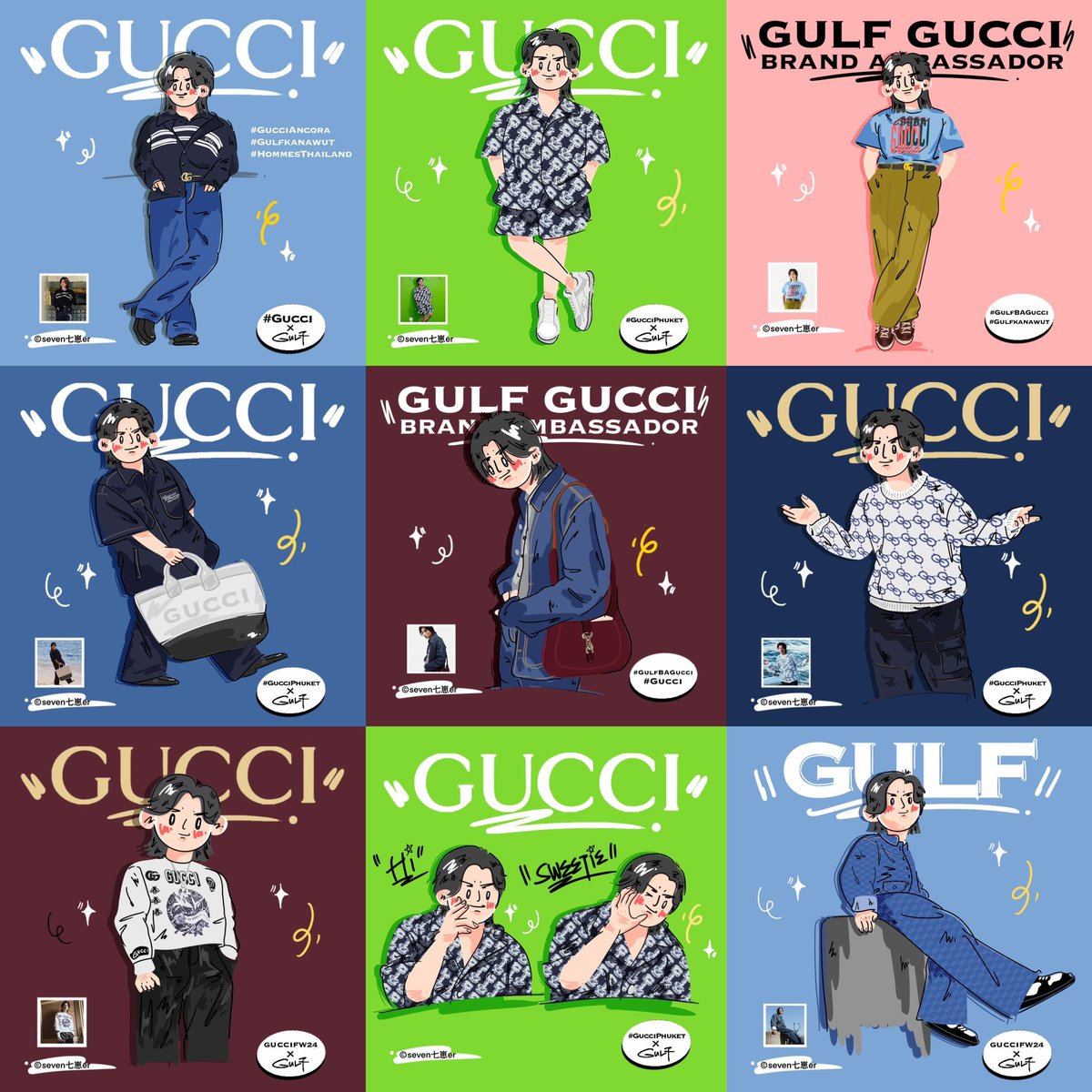 Sweetie,don't doubt that you are the best~💚❤️

GULF 5X1M VIEWS ON GUCCI  
#GucciXGKanawut