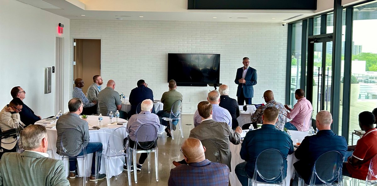 BE_1776's tweet photo. Excited about what God is doing in the DFW area. Thanks to @fedwardupton and @mhenslee for assembling a fun group of pastors to hear about the @TXAmbassadors today. #txcan #churchambassador https://t.co/t93k3PZGtW