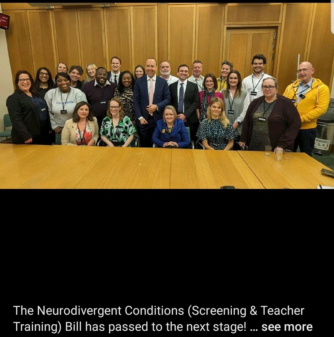 The Neurodivergent Conditions (Screening & Teaching Training) Bill has passed the next stage.. Which is Corner stone for the Required Investment and Respect for Neurodiversity /Hidden Disabilities and SEND. #InvestInEducation #InvestInSEND 
1/4🧵 @Leannemaskell1 @ADHD_Works #RT