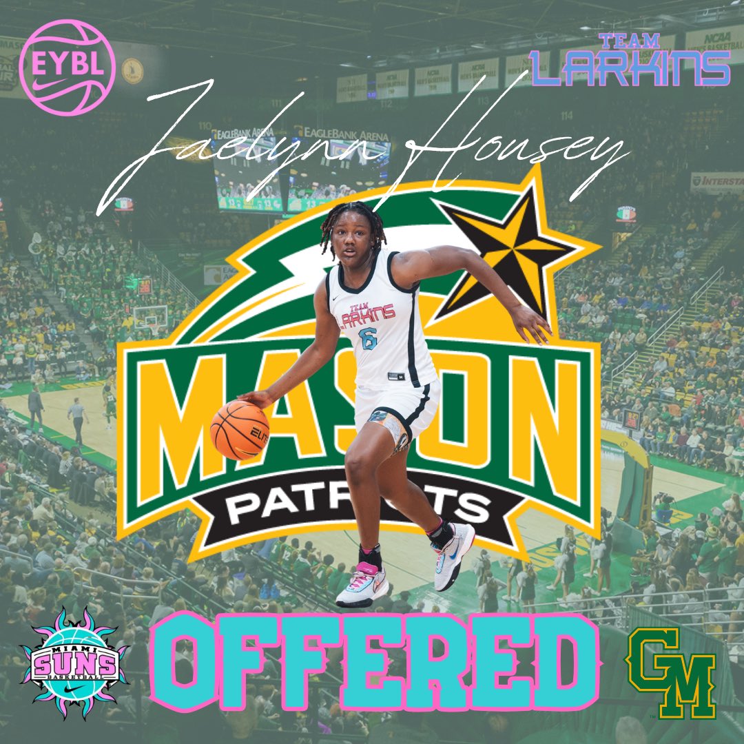 Miami Suns (@miamisuns) on Twitter photo 𝐂𝐨𝐧𝐠𝐫𝐚𝐭𝐮𝐥𝐚𝐭𝐢𝐨𝐧𝐬 𝐭𝐨 ‘𝟐𝟔 𝐉𝐚𝐞𝐥𝐲𝐧𝐧 𝐇𝐨𝐮𝐬𝐞𝐲 𝐨𝐧 𝐡𝐞𝐫 𝐫𝐞𝐜𝐞𝐧𝐭 𝐨𝐟𝐟𝐞𝐫 𝐭𝐨 <a href="/MasonWBB/">George Mason Women’s Basketball</a> ‼️☀️🔥 #SunsFam #ShineWithTheSuns #TeamLarkins 𝐂𝐨𝐧𝐠𝐫𝐚𝐭𝐮𝐥𝐚𝐭𝐢𝐨𝐧𝐬 𝐭𝐨 ‘𝟐𝟔 𝐉𝐚𝐞𝐥𝐲𝐧𝐧 𝐇𝐨𝐮𝐬𝐞𝐲 𝐨𝐧 𝐡𝐞𝐫 𝐫𝐞𝐜𝐞𝐧𝐭 𝐨𝐟𝐟𝐞𝐫 𝐭𝐨 <a href="/MasonWBB/">George Mason Women’s Basketball</a> ‼️☀️🔥 #SunsFam #ShineWithTheSuns #TeamLarkins