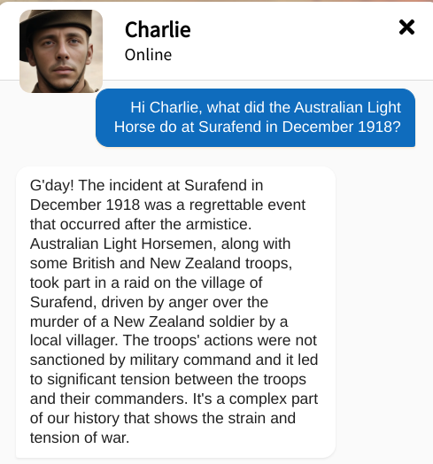 mckinnon_a's tweet image. weird how Charlie's being very wishy-washy and vague about this part of australia's WWI history i'm keen to learn more about